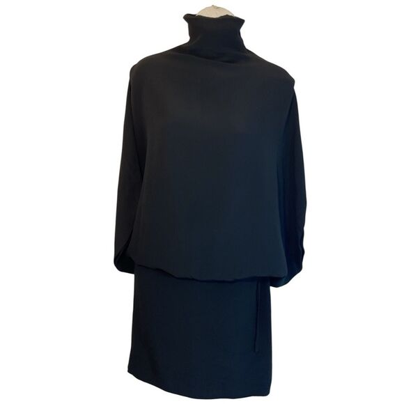 Balenciaga ladies dress black small blouson capsule minimalist couture bergdorf - Picture 3 of 13